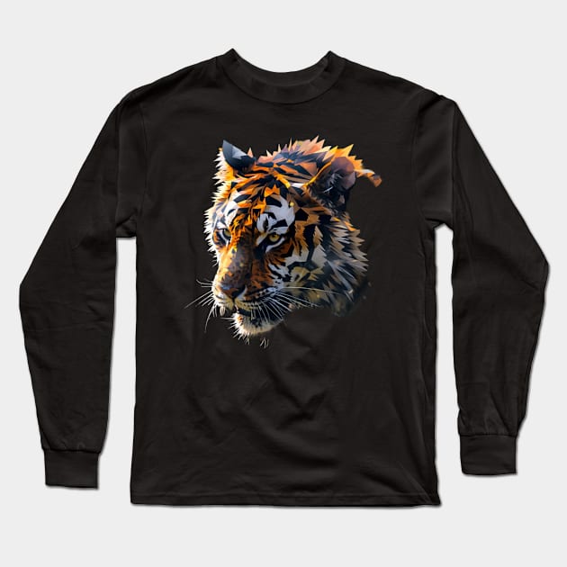 Tiger Color Environment Long Sleeve T-Shirt by GodeleineBesnard